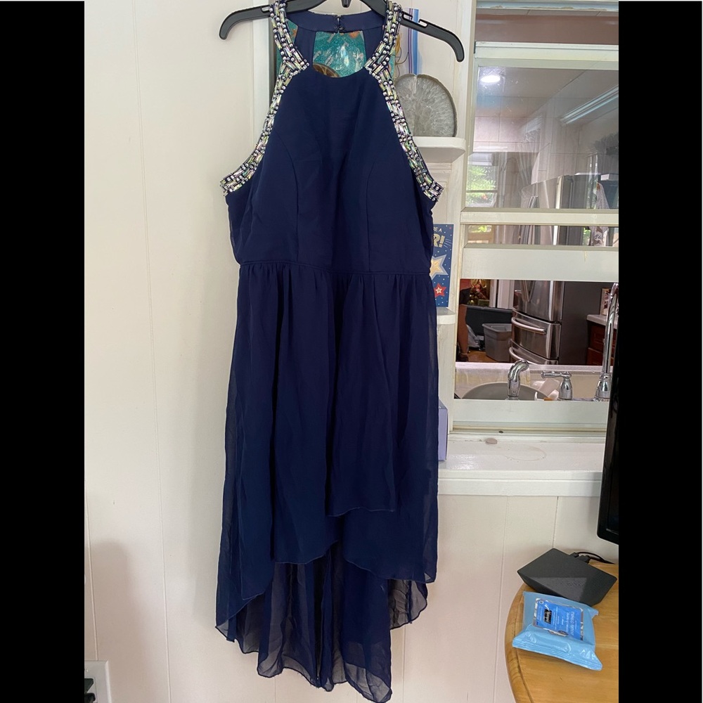 halter top high low dress